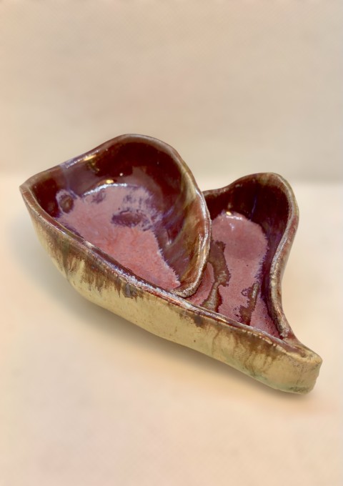 Corazón interior morado exterior morado celeste