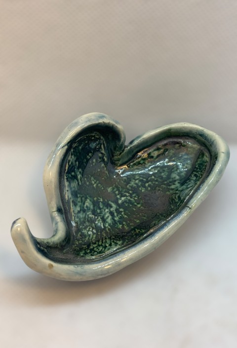 Corazón texturizado con óxido de cobre y de cobalto mezclado