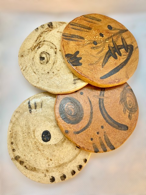 Posavasos circular café con diseños con óxido. Con CHZ