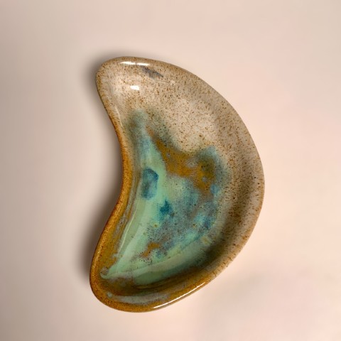 Luna blanco con puntos, celeste verde mezclado 